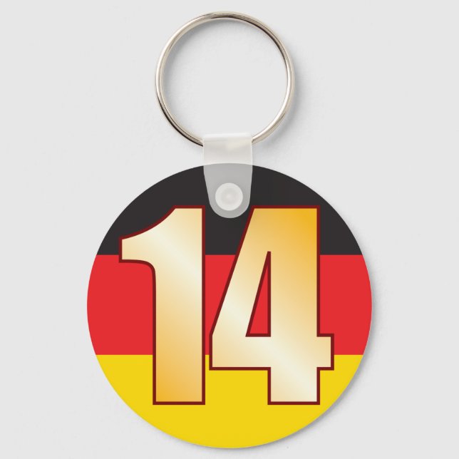 14 GERMANY Gold Keychain (Front)