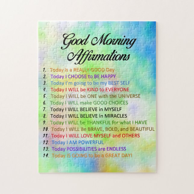 14 Good Morning Affirmations  Jigsaw Puzzle (Vertical)