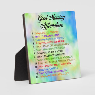 14 Good Morning Affirmations Plaque