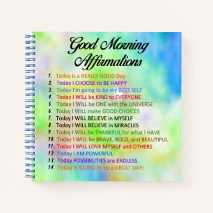 14 Good Morning Affirmations - Positive Thinking Notebook