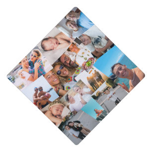 14 Haphazardly Overlapping Photos Collage Template Graduation Cap Topper