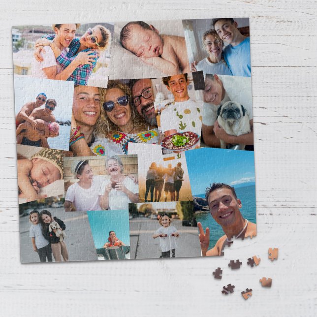14 Haphazardly Overlapping Photos Collage Template Jigsaw Puzzle (Creator Uploaded)