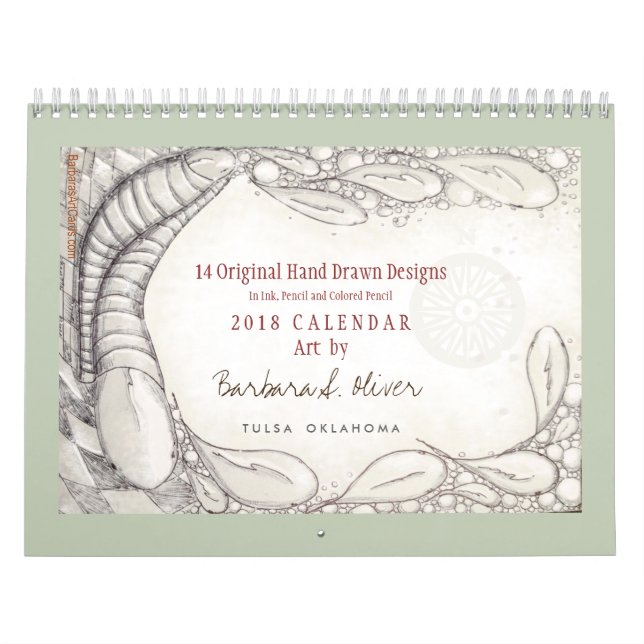 14 Original Drawings, Calendar 2018 (Cover)