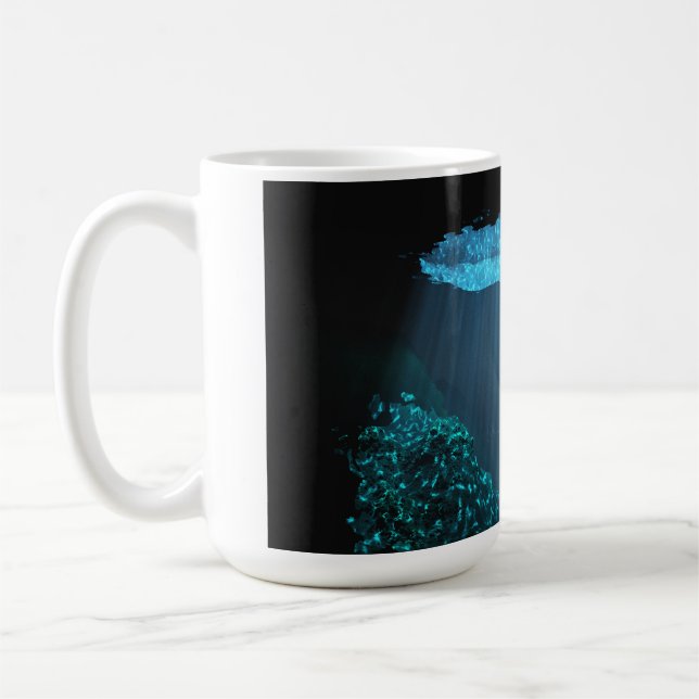 14 oz de mug avec l'image "Mayan Cenote" (Gauche)