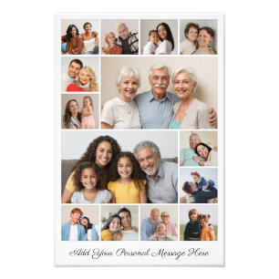 14 Photo Collage Add A Greeting Photo Enlargement Print