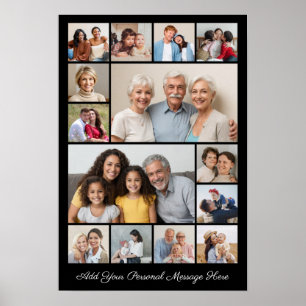 14 Photo Collage Add Your Own Greeting Poster