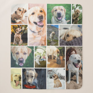 14 Photo Collage Custom Personalized Sherpa Blanket