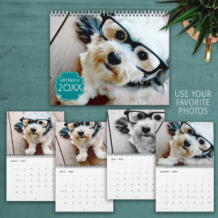 14 Photo Family Template - Whimsical Custom Photo Calendar