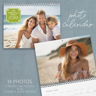 14 Photo Full Coverage - Personalized Calendar