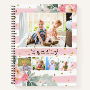 14 Photos Collage Family Notebook