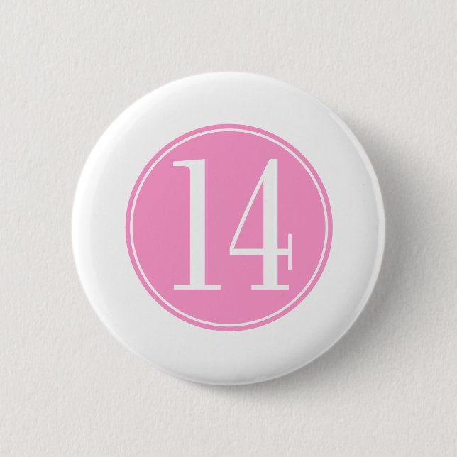 #14 Pink Circle 2 Inch Round Button (Front)