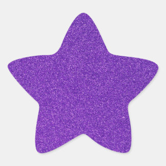 14 Purple Glitter Print Sparkles Star Star Sticker