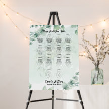 14 Table Greenery Eucalyptus Rustic SEATING CHART