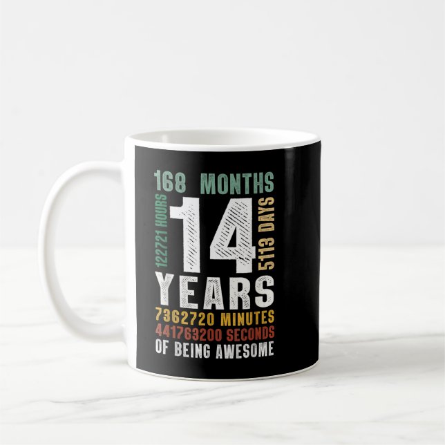 14 Year Of Being Awesome 14th Birthday Gift Boys G Coffee Mug (Left)
