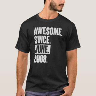 14 Year Old 14th Birthday   Awesome Since June 200 T-Shirt
