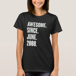 14 Year Old 14th Birthday Awesome Since June 200 T-Shirt