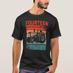 14 Year Old 14th Birthday Tractor Farmer Boys Girl T-Shirt