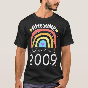 14 Year Old Bday Awesome Since 2009 14th Birthday  T-Shirt