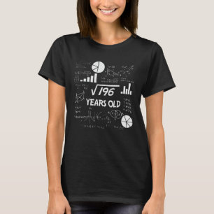 14 Year Old Bday Geeky Math 14th birthday Gift T-Shirt