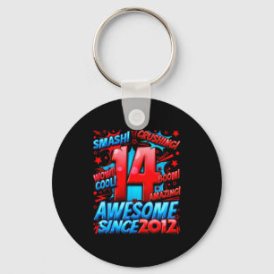 14 Year Old For Boys 14th Birthday Boy 14 Year Old Keychain
