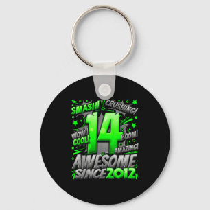 14 Year Old For Boys 14th Birthday Boy 14 Year Old Keychain