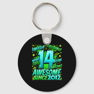 14 Year Old For Boys 14th Birthday Boy 14 Year Old Keychain