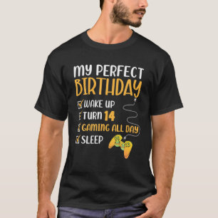 14 Year Old Gaming Birthday 14Th Yo Gamer Boy Girl T-Shirt