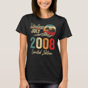 14 Year Old Vintage July 2008  14th Birthday T-Shirt