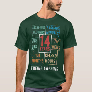 14 Years 170 Months Of Being Awesome 14th Birthday T-Shirt