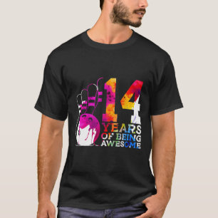 14 Years Of Being Awesome Bowling 14th Birthday T-Shirt
