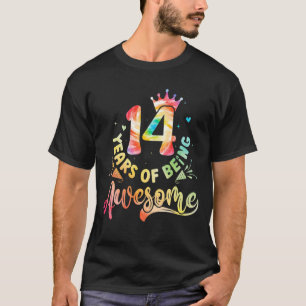 14 Years of Being Awesome Celebrating 14th Birthda T-Shirt