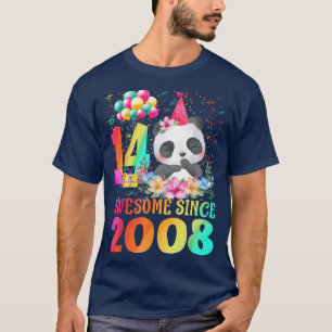 14 Years Old 14th Birthday Panda Awesome Since 200 T-Shirt