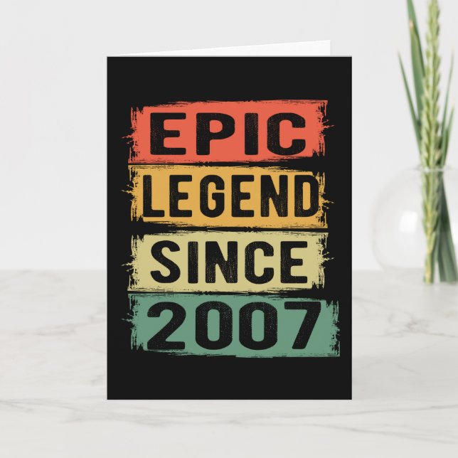 14 Years Old Bday 2007 Epic Legend 14th Birthday Card (Front)