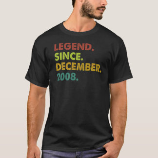 14 Years Old Legend Since December 2008 14th Birth T-Shirt