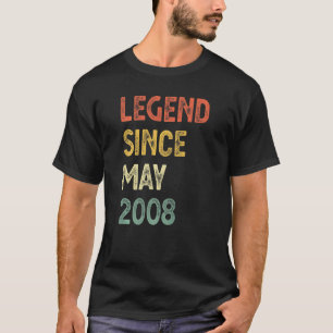 14 Years Old Legend Since May 2008 14th Birthday B T-Shirt
