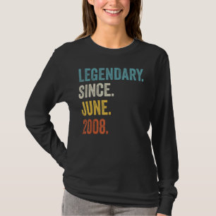 14 Years Old Legendary Since June 2008 14th Birthd T-Shirt