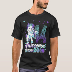 14 Years Old Unicorn Flossing 14th Birthday Unico T-Shirt