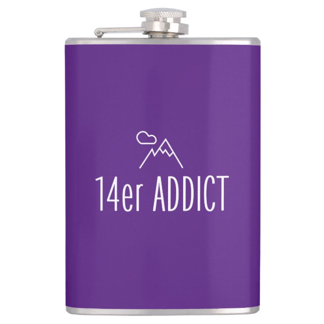 14er Addict Hip Flask (Front)