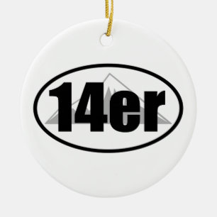 14er ceramic ornament