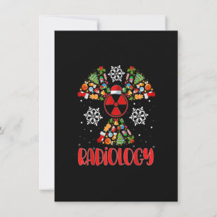 14RZ Radiology Santa Hat Christmas Merry Xmas Xray Invitation
