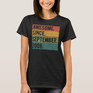 14th Birthday  Awesome Since September 2008 14 Yea T-Shirt