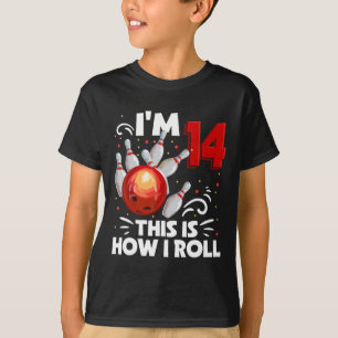 14th Birthday Boy Bowling This Is How I Roll 14 Ye T-Shirt