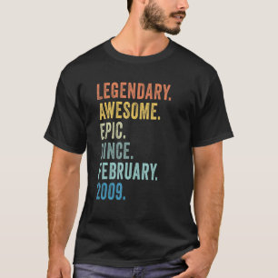 14th Birthday Boy Legendary Epic Awesome Since Feb T-Shirt
