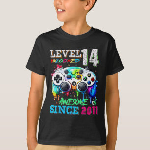 14th Birthday Boy Level 14 Unlocked Awesome Since T-Shirt