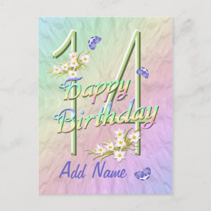 14th Birthday Butterfly Dance Postcard