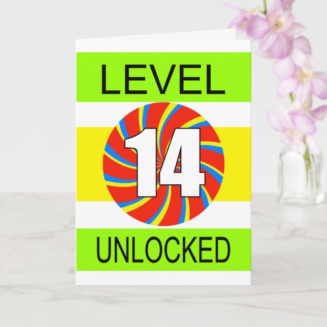 14th Birthday Computer Gamer Card (Orchid)