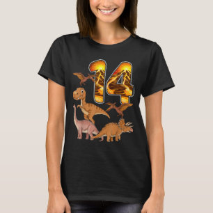 14th Birthday Dinosaur T-rex 14 Years Old Birthday T-Shirt