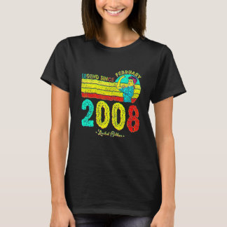 14th Birthday February 2008 Legend Since 2008 14 Y T-Shirt