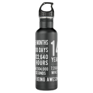 14th Birthday Gift Idea Boys Girls Of 14 Years Old 710 Ml Water Bottle