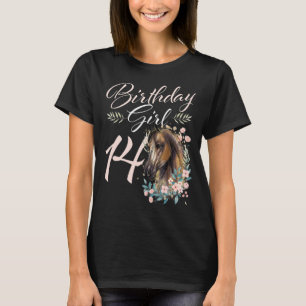 14th Birthday Girl Horse  14 Years Old Bday T-Shirt